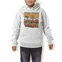 パーカー キッズ ホワイト グレー ブラック デザイン 110 130 150 parker hooded sweatshirt フーディ 白　黒　灰色 子供 男の子 女の子 005347 車　鳥　サボテン　イラスト