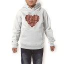 パーカー キッズ ホワイト グレー ブラック デザイン 110 130 150 parker hooded sweatshirt フーディ 白　黒　灰色 子供 男の子 女の子 005389 ハート　フラワー　花