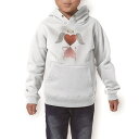 パーカー キッズ ホワイト グレー ブラック デザイン 110 130 150 parker hooded sweatshirt フーディ 白　黒　灰色 子供 男の子 女の子 005670 ハート　天使　悪魔