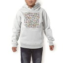パーカー キッズ ホワイト グレー ブラック デザイン 110 130 150 parker hooded sweatshirt フーディ 白 黒 灰色 子供 男の子 女の子 050423(4)