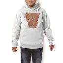 パーカー キッズ ホワイト グレー ブラック デザイン 110 130 150 parker hooded sweatshirt フーディ 白 黒 灰色 子供 男の子 女の子 006158 熊 くま キャラクター(4)