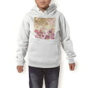 パーカー キッズ ホワイト グレー ブラック デザイン 110 130 150 parker hooded sweatshirt フーディ 白　黒　灰色 子供 男の子 女の子 006497 和風　和柄　花　フラワー