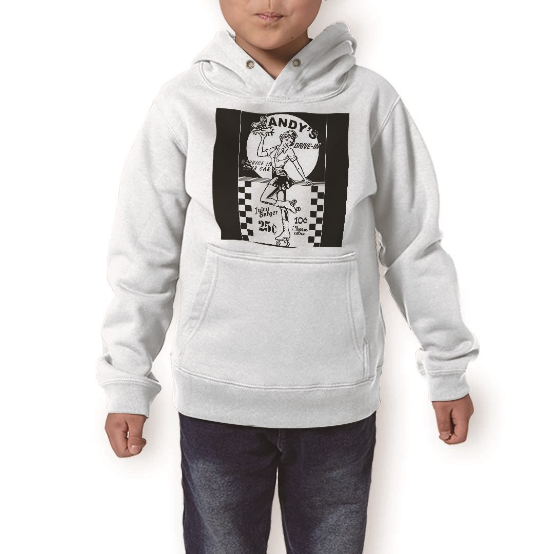 パーカー キッズ ホワイト グレー ブラック デザイン 110 130 150 parker hooded sweatshirt フーディ 白　黒　灰色 子供 男の子 女の子 006900 人物　イラスト　英語　文字