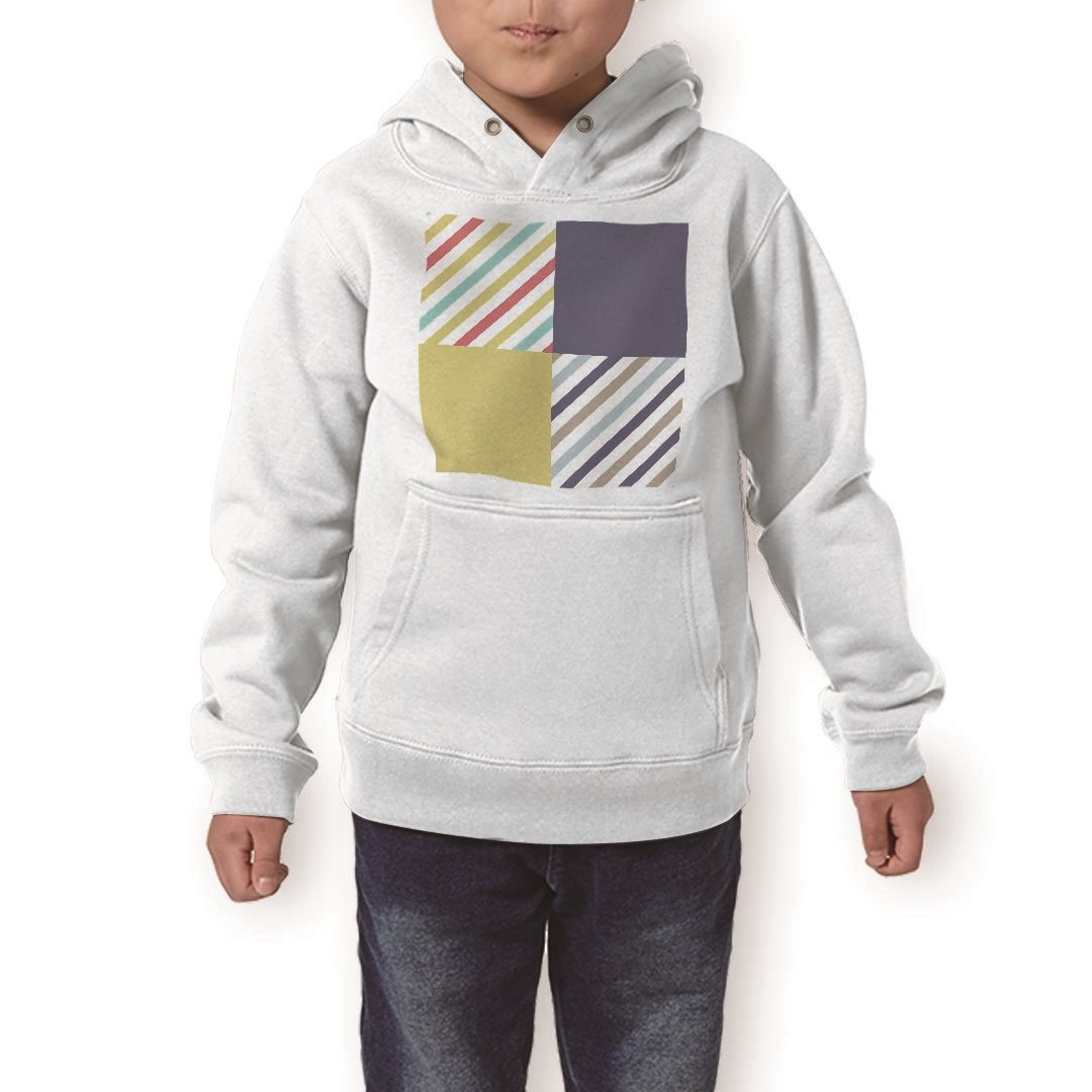 パーカー キッズ ホワイト グレー ブラック デザイン 110 130 150 parker hooded sweatshirt フーディ 白　黒　灰色 子供 男の子 女の子 007060 模様　ストライプ(4)