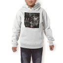 パーカー キッズ ホワイト グレー ブラック デザイン 110 130 150 parker hooded sweatshirt フーディ 白　黒　灰色 子供 男の子 女の子 007225 鳳凰　人物 1