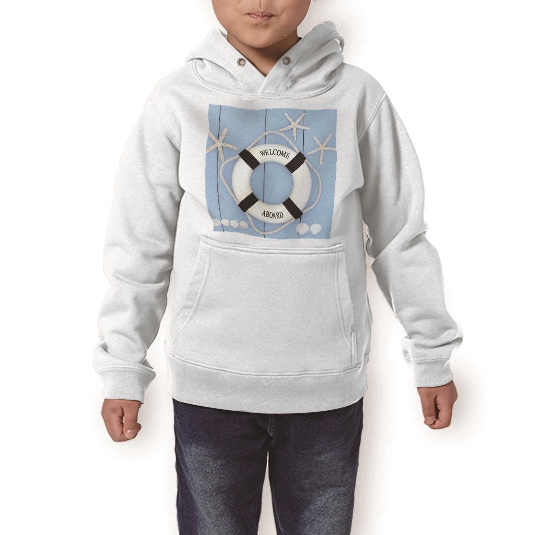 パーカー キッズ ホワイト グレー ブラック デザイン 110 130 150 parker hooded sweatshirt フーディ 白　黒　灰色 子供 男の子 女の子 007502 水色　ヒトデ　浮き輪