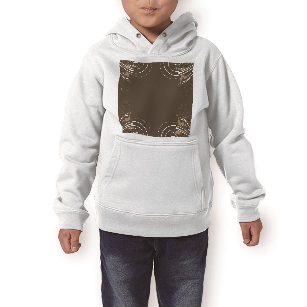 パーカー キッズ ホワイト グレー ブラック デザイン 110 130 150 parker hooded sweatshirt フーディ 白　黒　灰色 子供 男の子 女の子 007542 植物　茶色　ブラウン