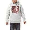 パーカー キッズ ホワイト グレー ブラック デザイン 110 130 150 parker hooded sweatshirt フーディ 白　黒　灰色 子供 男の子 女の子 007548 花　フラワー　人物　ピンク