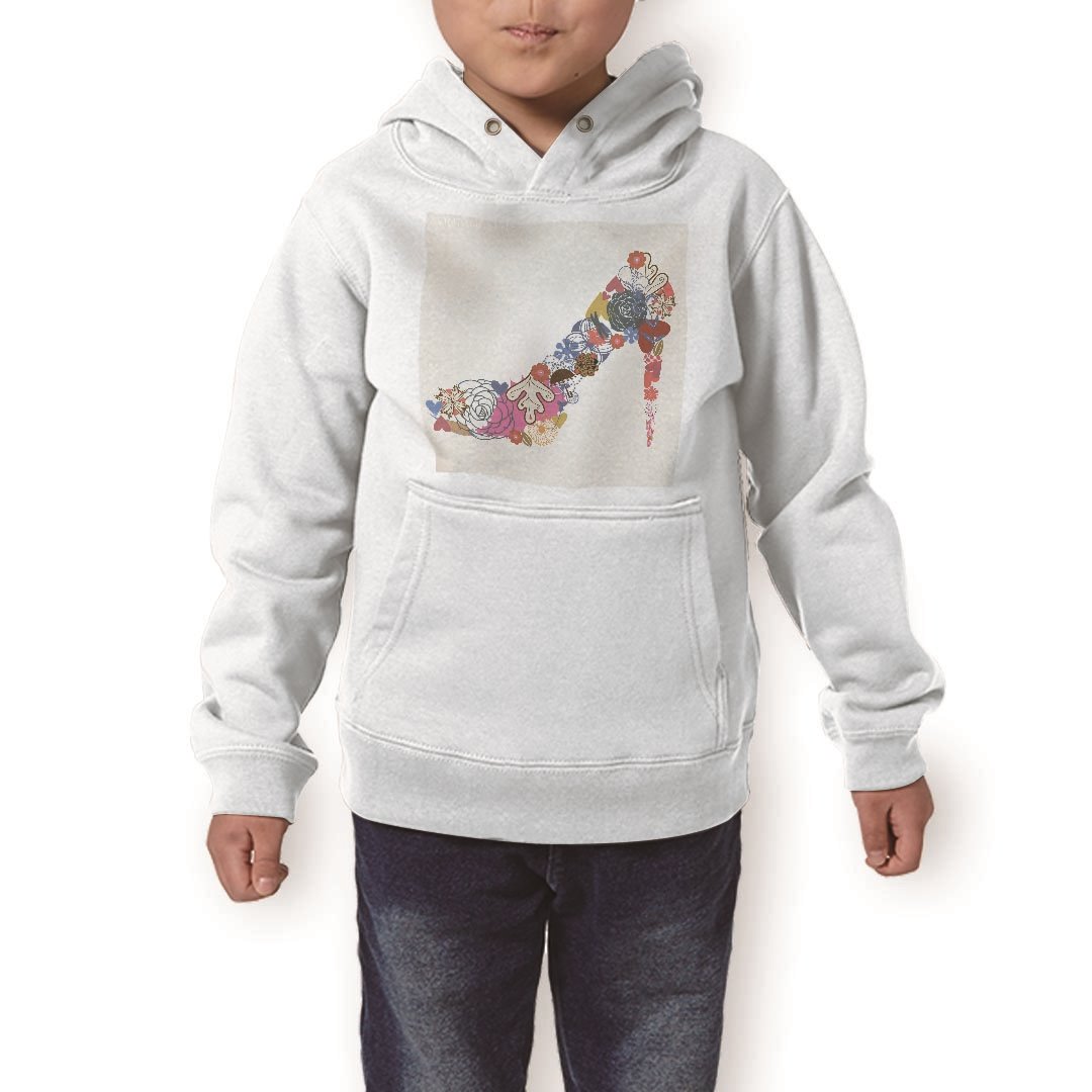 パーカー キッズ ホワイト グレー ブラック デザイン 110 130 150 parker hooded sweatshirt フーディ 白 黒 灰色 子供 男の子 女の子 007612 花 フラワー ヒール カラフル