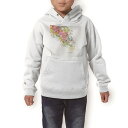 パーカー キッズ ホワイト グレー ブラック デザイン 110 130 150 parker hooded sweatshirt フーディ 白　黒　灰色 子供 男の子 女の子 007668 カラフル　レインボー　蝶