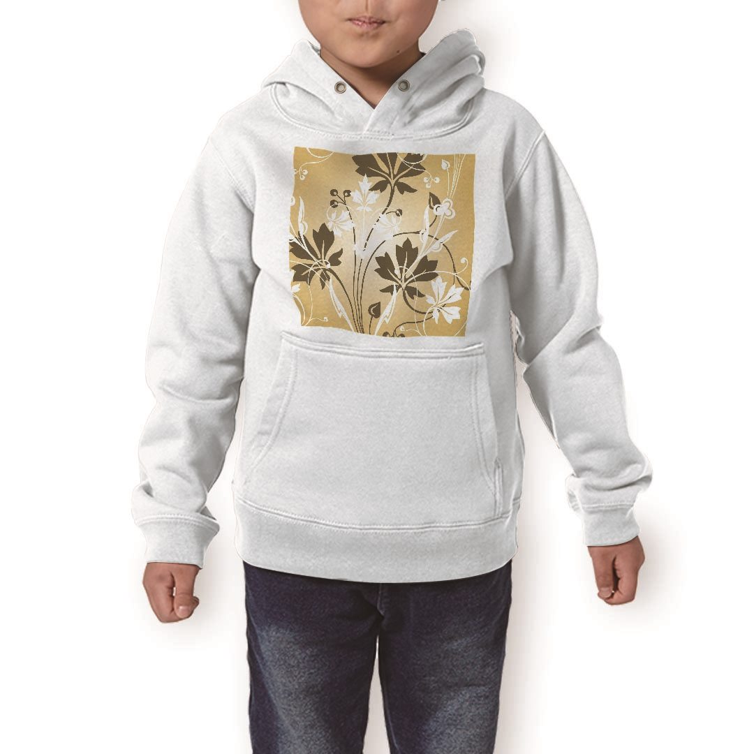 パーカー キッズ ホワイト グレー ブラック デザイン 110 130 150 parker hooded sweatshirt フーディ 白　黒　灰色 子供 男の子 女の子 007792 花　フラワー　イエロー　オレンジ
