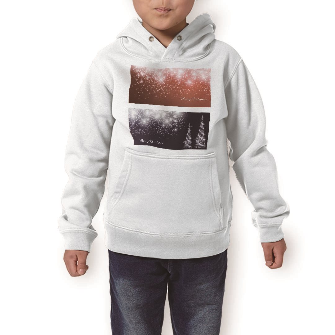 パーカー キッズ ホワイト グレー ブラック デザイン 110 130 150 parker hooded sweatshirt フーディ 白 黒 灰色 子供 男の子 女の子 008030 赤 レッド 冬 ツリー 青 雪