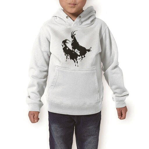 パーカー キッズ ホワイト グレー ブラック デザイン 110 130 150 parker hooded sweatshirt フーディ 白 黒 灰色 子供 男の子 女の子 008152 やぎ 山羊 白黒 動物 パーカー キッズ ホワイト グレー ブラック デザイン 110 130 150 parker hooded sweatshirt フーディ 白 黒 灰色 子供 男の子 女の子 008152 やぎ 山羊 白黒 動物
