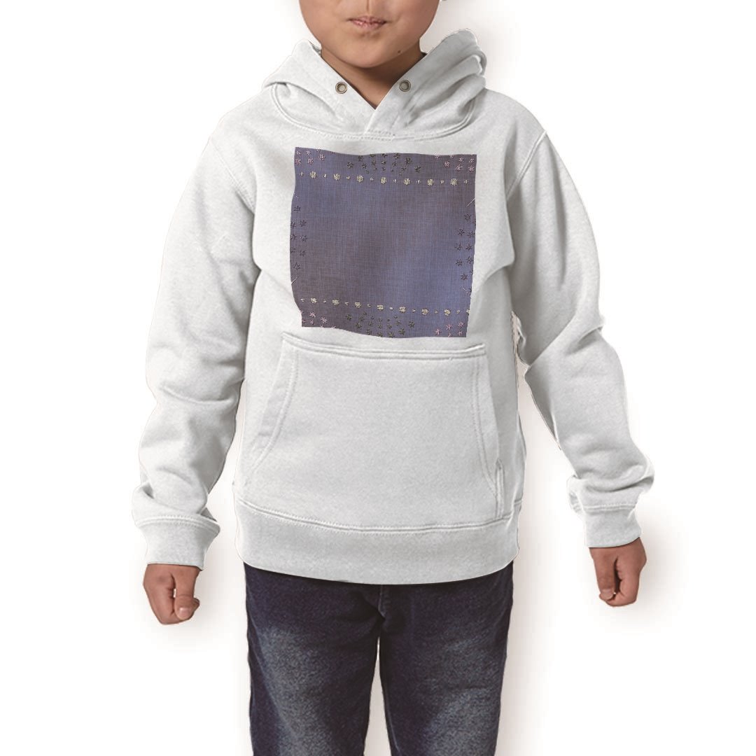 パーカー キッズ ホワイト グレー ブラック デザイン 110 130 150 parker hooded sweatshirt フーディ 白　黒　灰色 子供 男の子 女の子 008326 星　スター　青　ブルー　刺繍