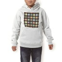 パーカー キッズ ホワイト グレー ブラック デザイン 110 130 150 parker hooded sweatshirt フーディ 白　黒　灰色 子供 男の子 女の子 008595 アイコン　カラフル　模様　リボン