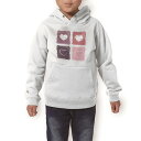 パーカー キッズ ホワイト グレー ブラック デザイン 110 130 150 parker hooded sweatshirt フーディ 白　黒　灰色 子供 男の子 女の子 008827 イラスト　ハート　赤　紫