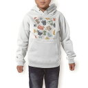 パーカー キッズ ホワイト グレー ブラック デザイン 110 130 150 parker hooded sweatshirt フーディ 白 黒 灰色 子供 男の子 女の子 008828 イラスト カラフル カップ コップ