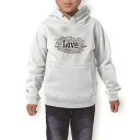 パーカー キッズ ホワイト グレー ブラック デザイン 110 130 150 parker hooded sweatshirt フーディ 白　黒　灰色 子供 男の子 女の子 009299 英語　白　黒　LOVE