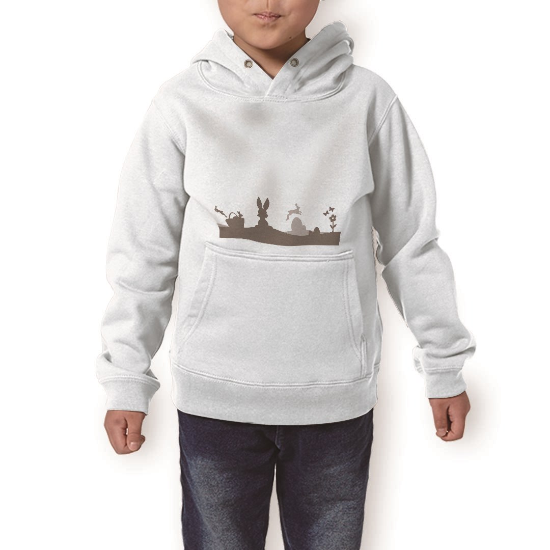 パーカー キッズ ホワイト グレー ブラック デザイン 110 130 150 parker hooded sweatshirt フーディ 白　黒　灰色 子供 男の子 女の子 009579 動物　うさぎ　鳥