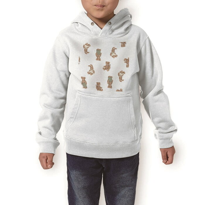 パーカー キッズ ホワイト グレー ブラック デザイン 110 130 150 parker hooded sweatshirt フーディ 白　黒　灰色 子供 男の子 女の子 010194 動物　熊　うさぎ