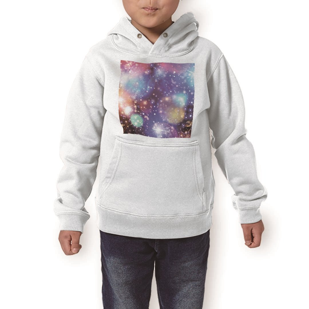 楽天kabeコレパーカー キッズ ホワイト グレー ブラック デザイン 110 130 150 parker hooded sweatshirt フーディ 白　黒　灰色 子供 男の子 女の子 010204 キラキラ　宇宙　カラフル