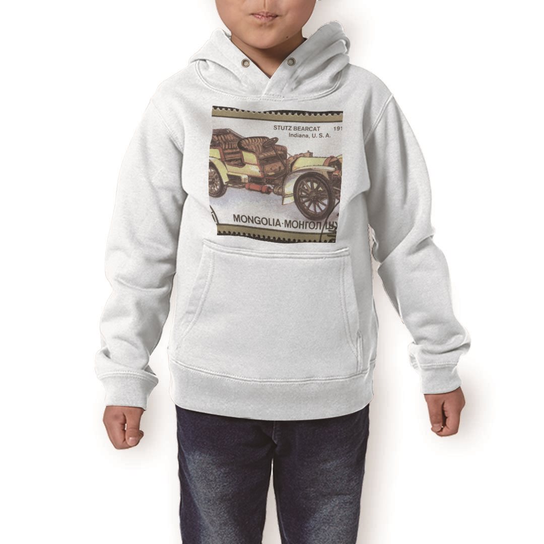 パーカー キッズ ホワイト グレー ブラック デザイン 110 130 150 parker hooded sweatshirt フーディ 白 黒 灰色 子供 男の子 女の子 010337 乗り物 車 切手