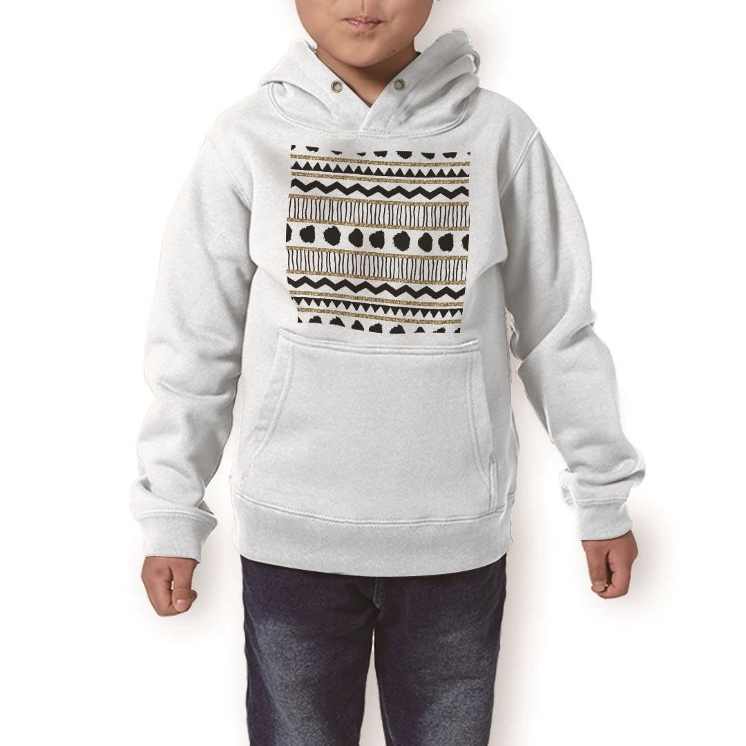 パーカー キッズ ホワイト グレー ブラック デザイン 110 130 150 parker hooded sweatshirt フーディ 白 黒 灰色 子供 男の子 女の子 010365 模様 黒 金 白