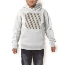 パーカー キッズ ホワイト グレー ブラック デザイン 110 130 150 parker hooded sweatshirt フーディ 白　黒　灰色 子供 男の子 女の子 010387 三角　模様　黒