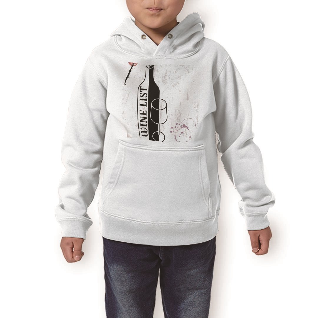 パーカー キッズ ホワイト グレー ブラック デザイン 110 130 150 parker hooded sweatshirt フーディ 白 黒 灰色 子供 男の子 女の子 010959 ワイン 飲み物 お酒