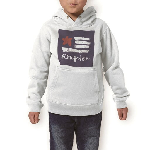 パーカー キッズ ホワイト グレー ブラック デザイン 110 130 150 parker hooded sweatshirt フーディ 白 黒 灰色 子供 男の子 女の子 010995 アメリカ 国旗 文字