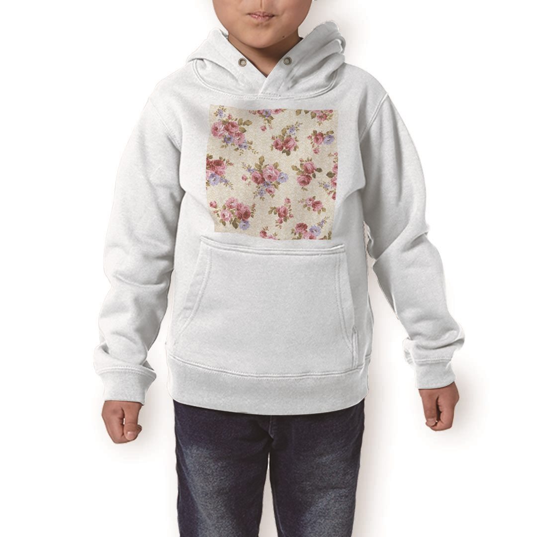 パーカー キッズ ホワイト グレー ブラック デザイン 110 130 150 parker hooded sweatshirt フーディ 白　黒　灰色 子供 男の子 女の子 011054 花　フラワー　ピンク