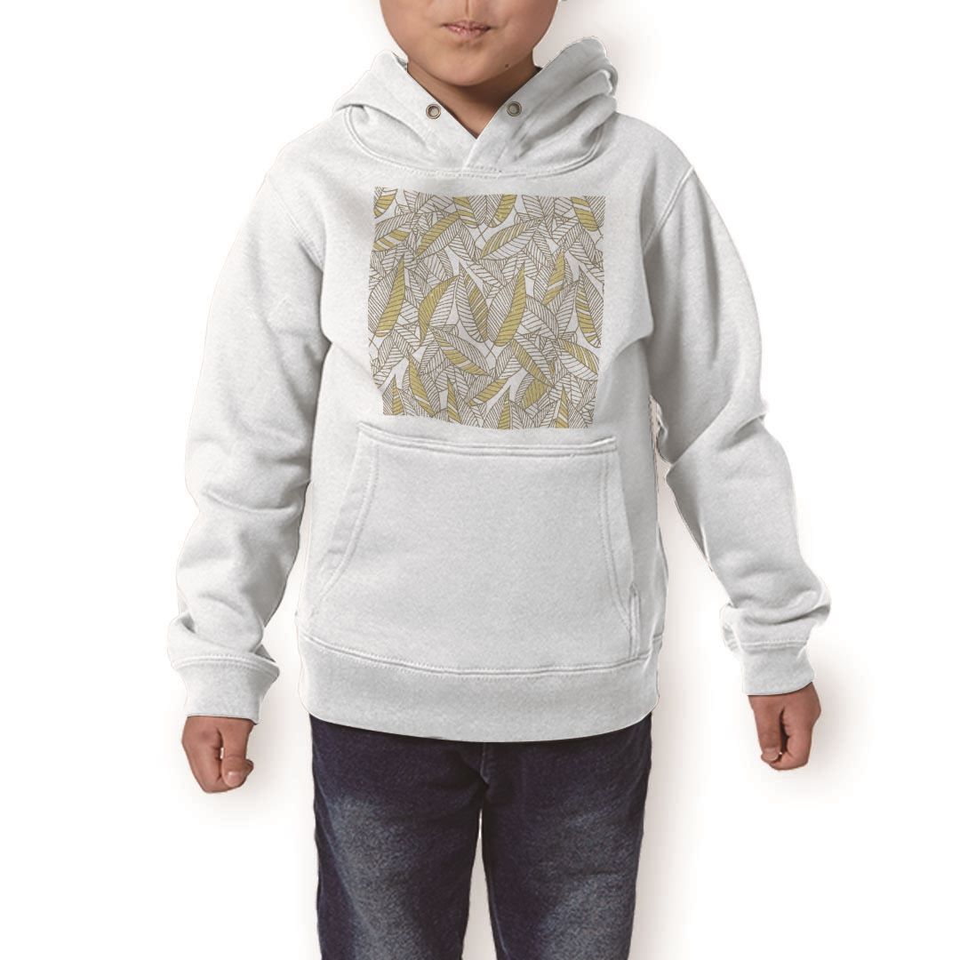 パーカー キッズ ホワイト グレー ブラック デザイン 110 130 150 parker hooded sweatshirt フーディ 白　黒　灰色 子供 男の子 女の子 011388 植物　黄色　模様