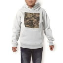 パーカー キッズ ホワイト グレー ブラック デザイン 110 130 150 parker hooded sweatshirt フーディ 白 黒 灰色 子供 男の子 女の子 011605 アーミー 迷彩 カモフラ