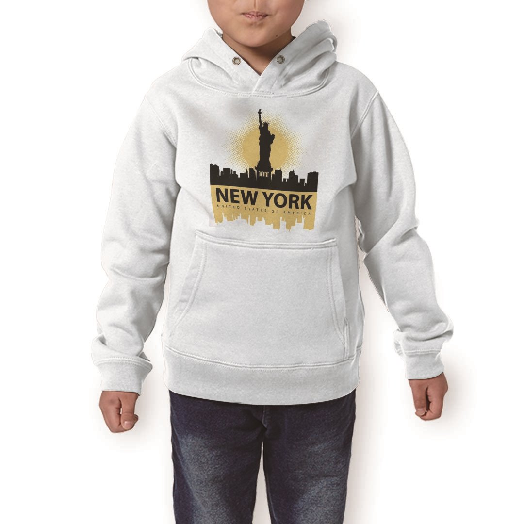 パーカー キッズ ホワイト グレー ブラック デザイン 110 130 150 parker hooded sweatshirt フーディ 白　黒　灰色 子供 男の子 女の子 011620 アメリカ　ニューヨーク　外国