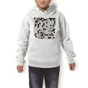 パーカー キッズ ホワイト グレー ブラック デザイン 110 130 150 parker hooded sweatshirt フーディ 白　黒　灰色 子供 男の子 女の子 011765 英語　クロスワード　花