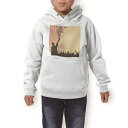 パーカー キッズ ホワイト グレー ブラック デザイン 110 130 150 parker hooded sweatshirt フーディ 白　黒　灰色 子供 男の子 女の子 011892 音符　人物　シルエット