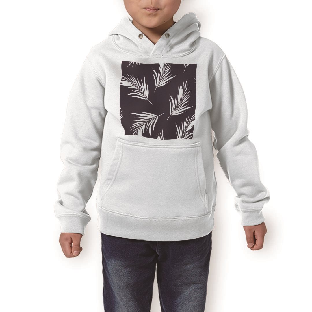 パーカー キッズ ホワイト グレー ブラック デザイン 110 130 150 parker hooded sweatshirt フーディ 白 黒 灰色 子供 男の子 女の子 012069 植物 ネイビー 柄