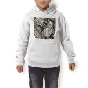 パーカー キッズ ホワイト グレー ブラック デザイン 110 130 150 parker hooded sweatshirt フーディ 白　黒　灰色 子供 男の子 女の子 012475 モノトーン　葉　パイナップル