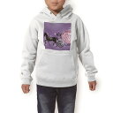 パーカー キッズ ホワイト グレー ブラック デザイン 110 130 150 parker hooded sweatshirt フーディ 白　黒　灰色 子供 男の子 女の子 012667 馬車　馬　姫