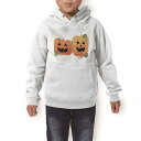 パーカー キッズ ホワイト グレー ブラック デザイン 110 130 150 parker hooded sweatshirt フーディ 白　黒　灰色 子供 男の子 女の子 012741 ハロウィン　かぼちゃ　おばけ