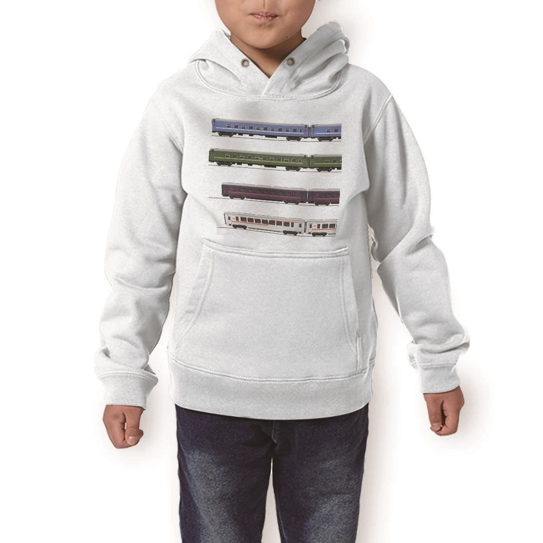 パーカー キッズ ホワイト グレー ブラック デザイン 110 130 150 parker hooded sweatshirt フーディ 白　黒　灰色 子供 男の子 女の子 013213 乗り物　新幹線　電車