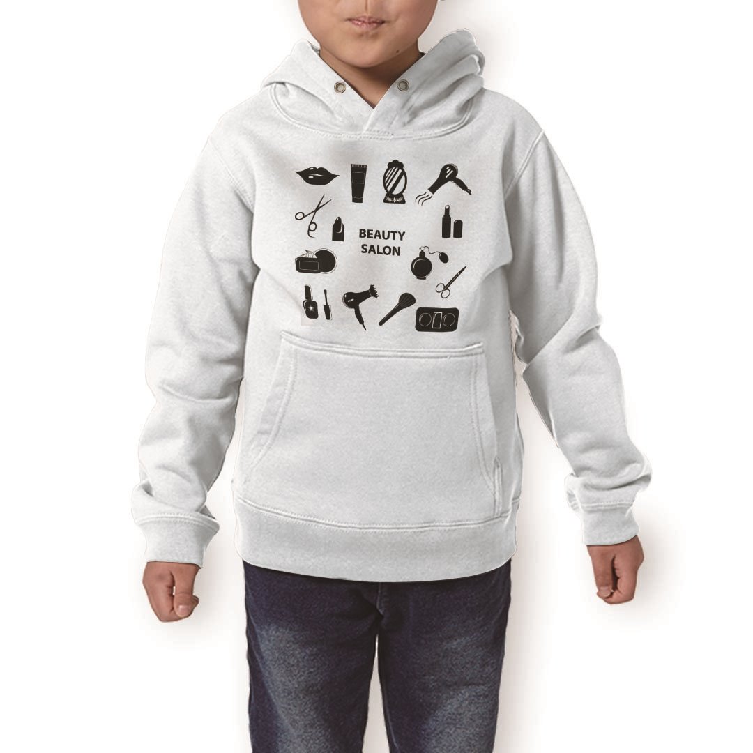 パーカー キッズ ホワイト グレー ブラック デザイン 110 130 150 parker hooded sweatshirt フーディ 白　黒　灰色 子供 男の子 女の子 013242 おしゃれ　はさみ　モノトーン