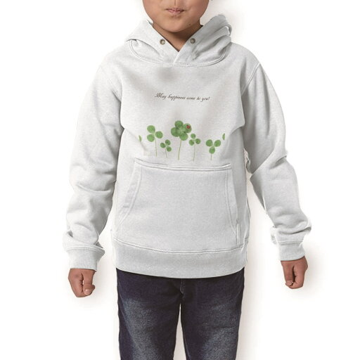 パーカー キッズ ホワイト グレー ブラック デザイン 110 130 150 parker hooded sweatshirt フーディ 白 黒 灰色 子供 男の子 女の子 013263 クローバー 植物 英語 パーカー キッズ ホワイト グレー ブラック デザイン 110 130 150 parker hooded sweatshirt フーディ 白 黒 灰色 子供 男の子 女の子 013263 クローバー 植物 英語
