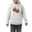 パーカー キッズ ホワイト グレー ブラック デザイン 110 130 150 parker hooded sweatshirt フーディ 白　黒　灰色 子供 男の子 女の子 013292 食べ物　絵　かに