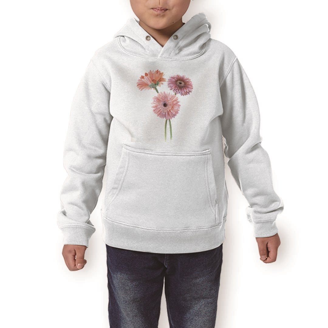 パーカー キッズ ホワイト グレー ブラック デザイン 110 130 150 parker hooded sweatshirt フーディ 白 黒 灰色 子供 男の子 女の子 013498 花 ピンク 植物