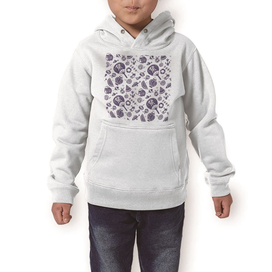 パーカー キッズ ホワイト グレー ブラック デザイン 110 130 150 parker hooded sweatshirt フーディ 白　黒　灰色 子供 男の子 女の子 014091 祭り　夏　スイカ