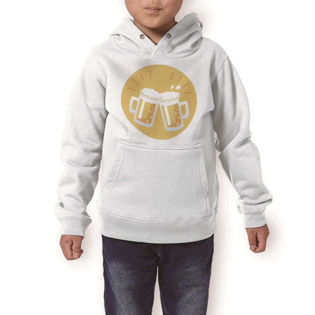 楽天kabeコレパーカー キッズ ホワイト グレー ブラック デザイン 110 130 150 parker hooded sweatshirt フーディ 白　黒　灰色 子供 男の子 女の子 014114 ビール　お酒