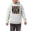 パーカー キッズ ホワイト グレー ブラック デザイン 110 130 150 parker hooded sweatshirt フーディ 白　黒　灰色 子供 男の子 女の子 014131 サーカス　動物