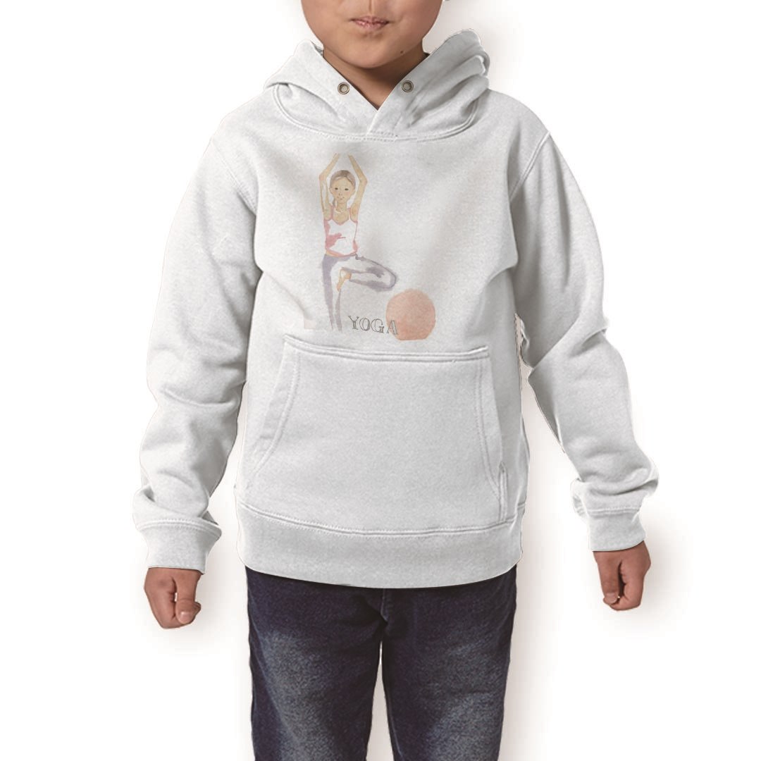パーカー キッズ ホワイト グレー ブラック デザイン 110 130 150 parker hooded sweatshirt フーディ 白　黒　灰色 子供 男の子 女の子 014463 ヨガ　スポーツ