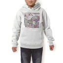 パーカー キッズ ホワイト グレー ブラック デザイン 110 130 150 parker hooded sweatshirt フーディ 白　黒　灰色 子供 男の子 女の子 014465 植物　アジアン　カラフル